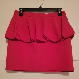 ZARA Woman Pink MINI SKIRT WITH FLOUNCED DETAILNWOT  Size, M